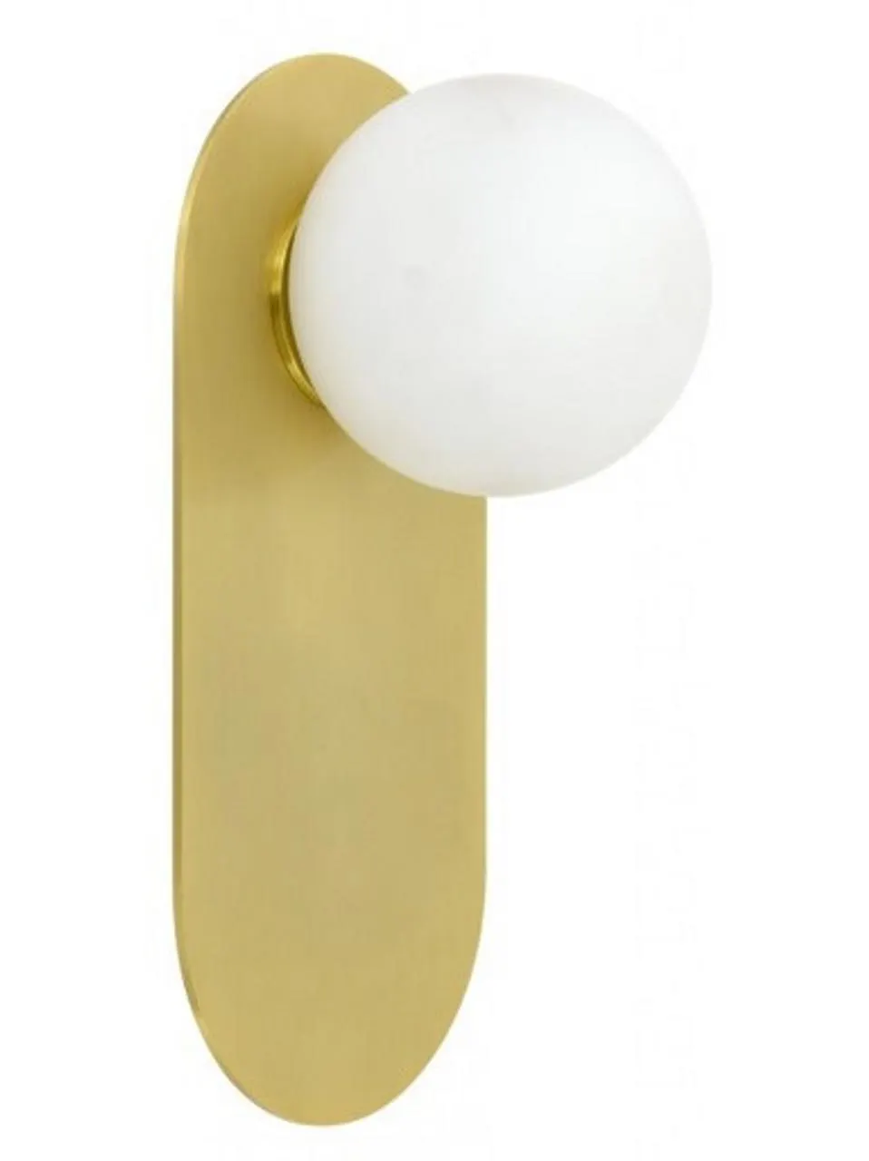 Romano IP44 Recess Wall Light Brass with Opal Globe