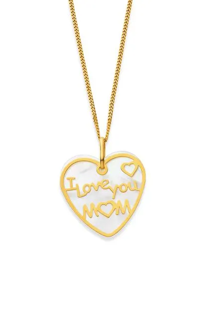 9ct, 'I Love You Mum' Pendant