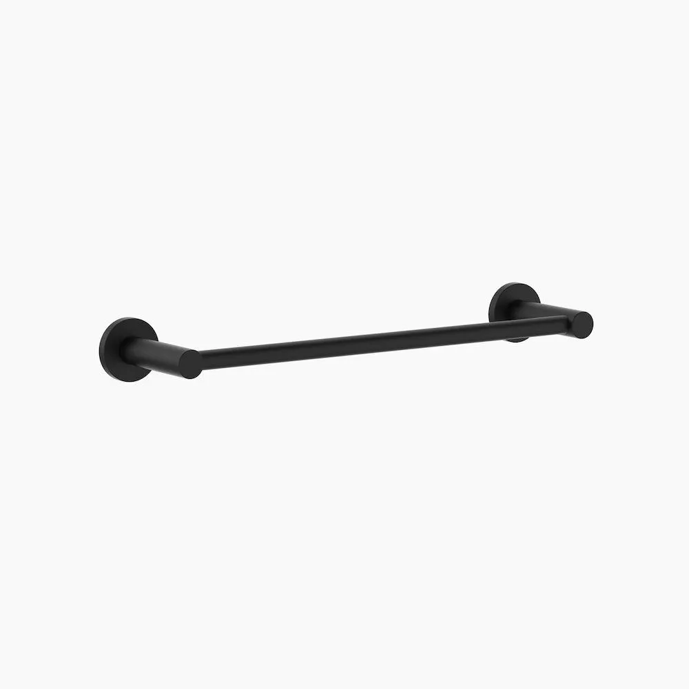 Round Single Towel Rail 300mm Matte Black CL60019.B
