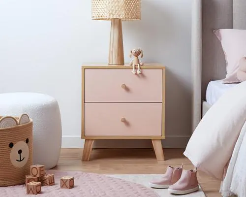 Aspen Bedside Table - Pink