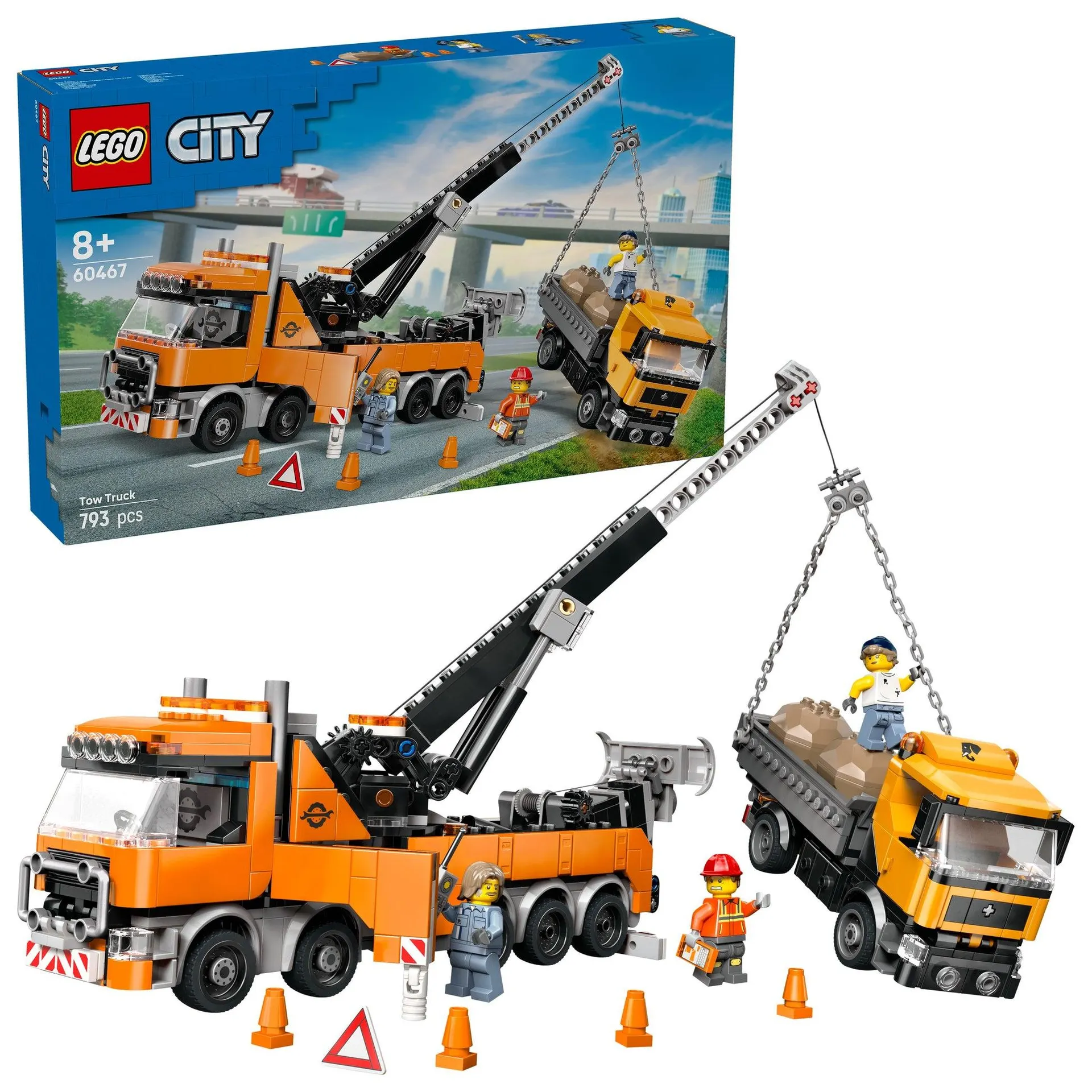 LEGO 60467 City Heavy-Duty Recovery Tow Truck with Crane