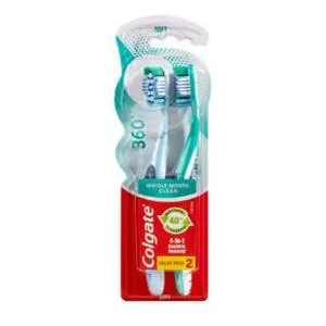 Colgate 360 Toothbrush Soft- 2pk