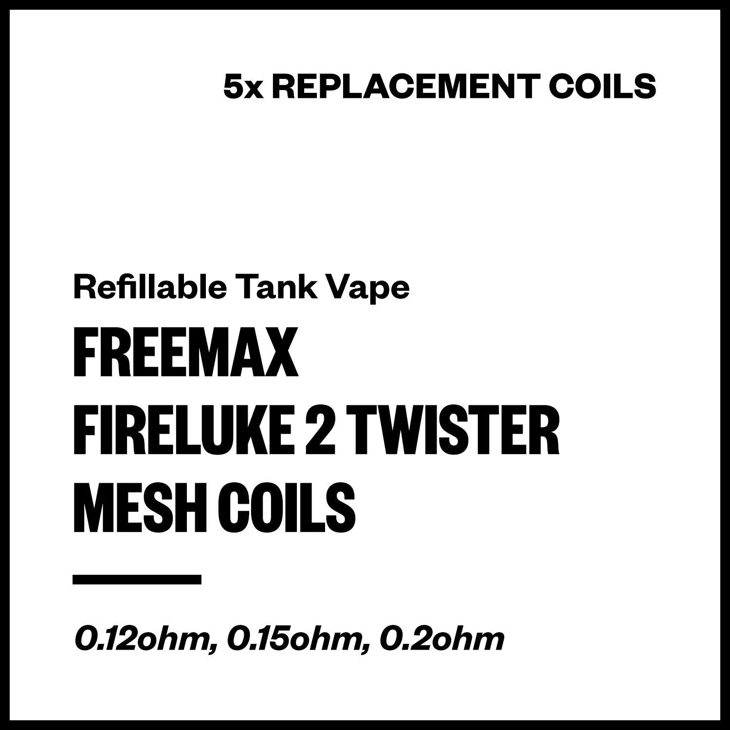 Freemax Fireluke 2 Twister Mesh Coils (also for Fireluke 3/4; Maxluke; etc)