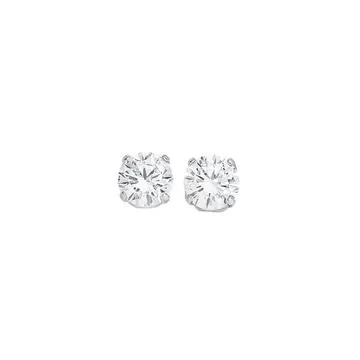 Sterling Silver Cubic Zirconia Stud Earrings