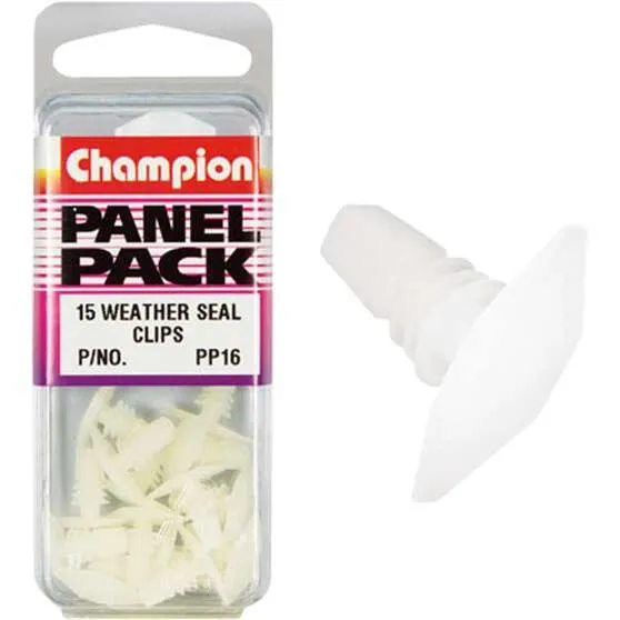 Champion Panel Pack Weather Seal Clips PP16, White