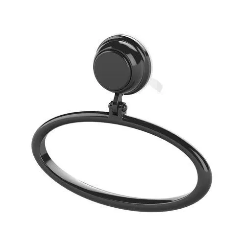 Naleon Black Bathroom Suction Towel Ring