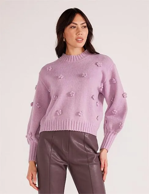 DAISY 3D FLOWER KNIT SWEATER