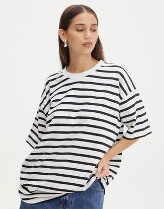 Stripe Oversized Baggy Tee