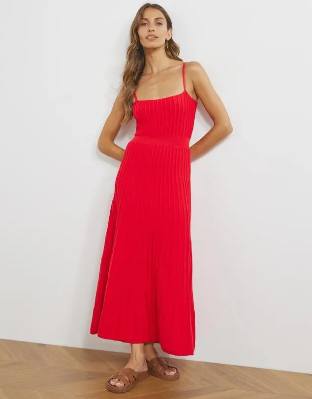 Gaelle Knit Midi Dress