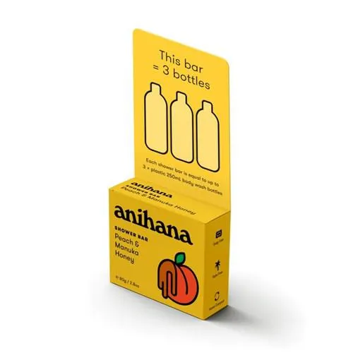 anihana Shower Bar Peach & Honey 80g
