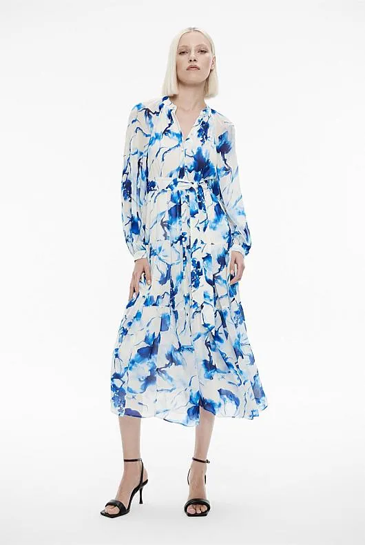 Marble Ink Gathered Dress