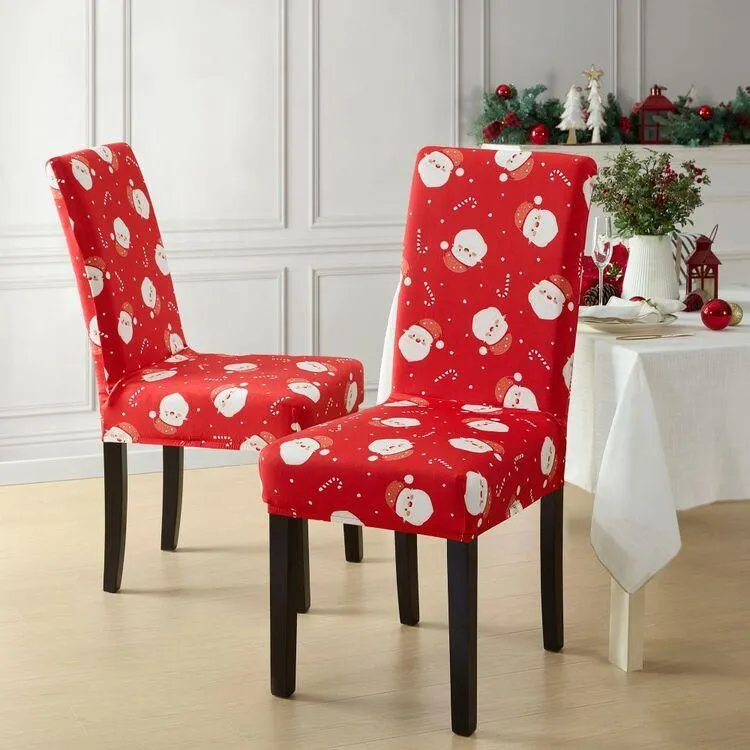 Jolly & Joy Santa Dining Chair Covers 2 Pack Red Chair