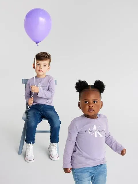 Calvin Klein Baby Monogram Long Sleeve Tee