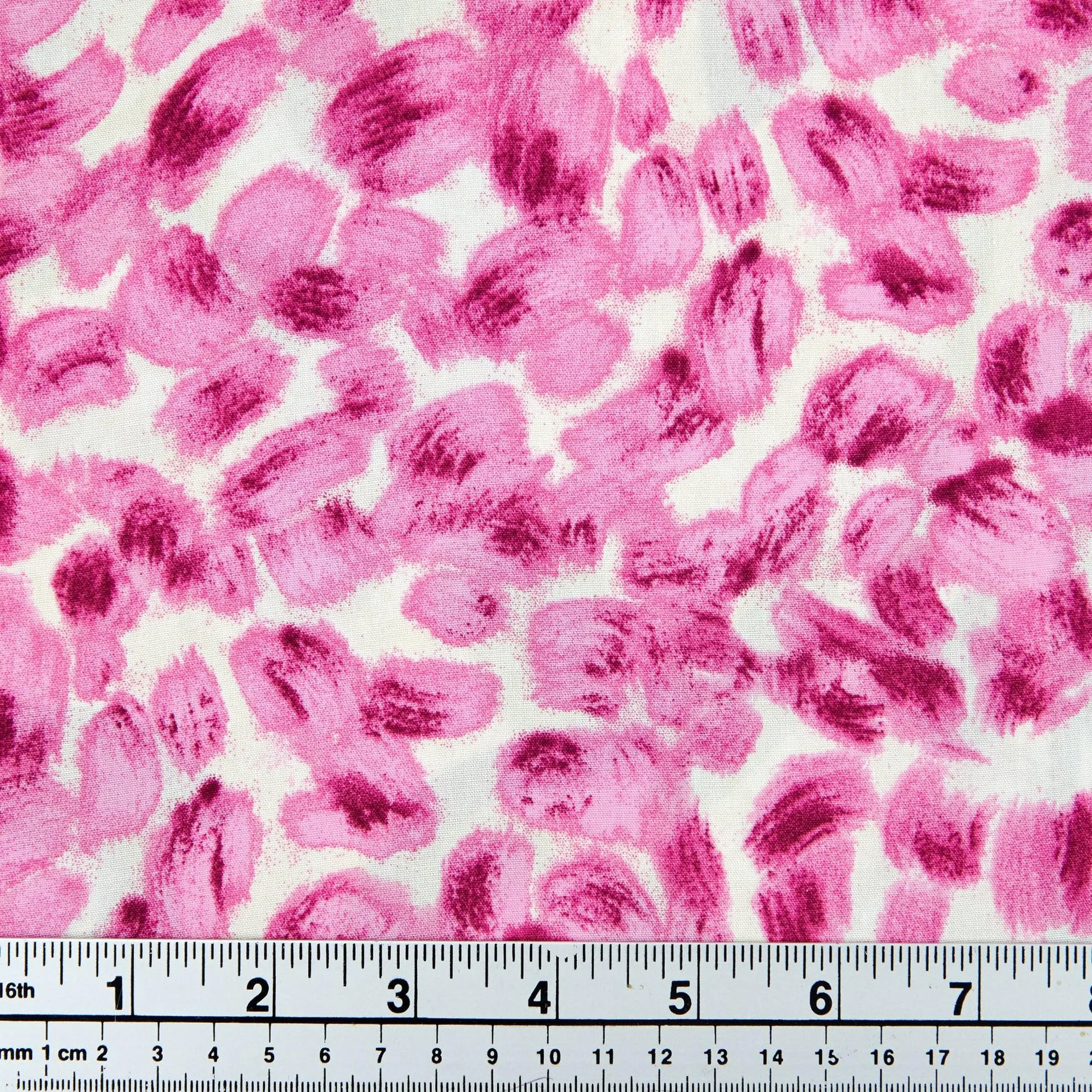 Printed Rayon Fabric, Pink Floral -Width 140cm