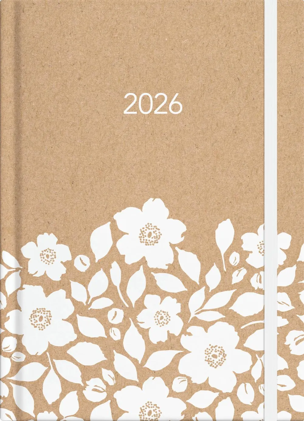 2026 Collins A5 Day-per-Page Kraft Floral Diary