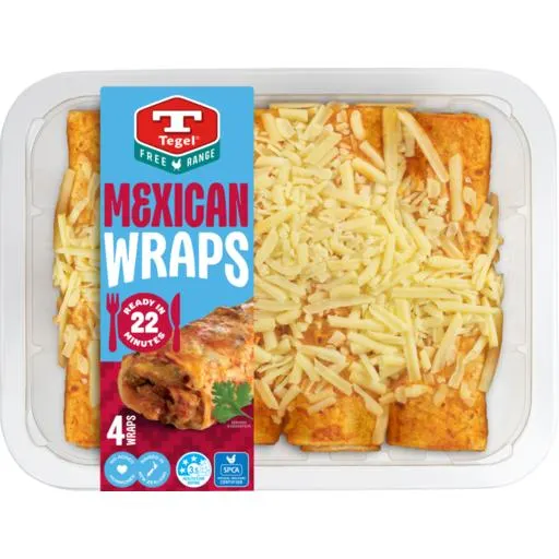 Tegel Fresh Free Range Wraps Mexican 4 Pack