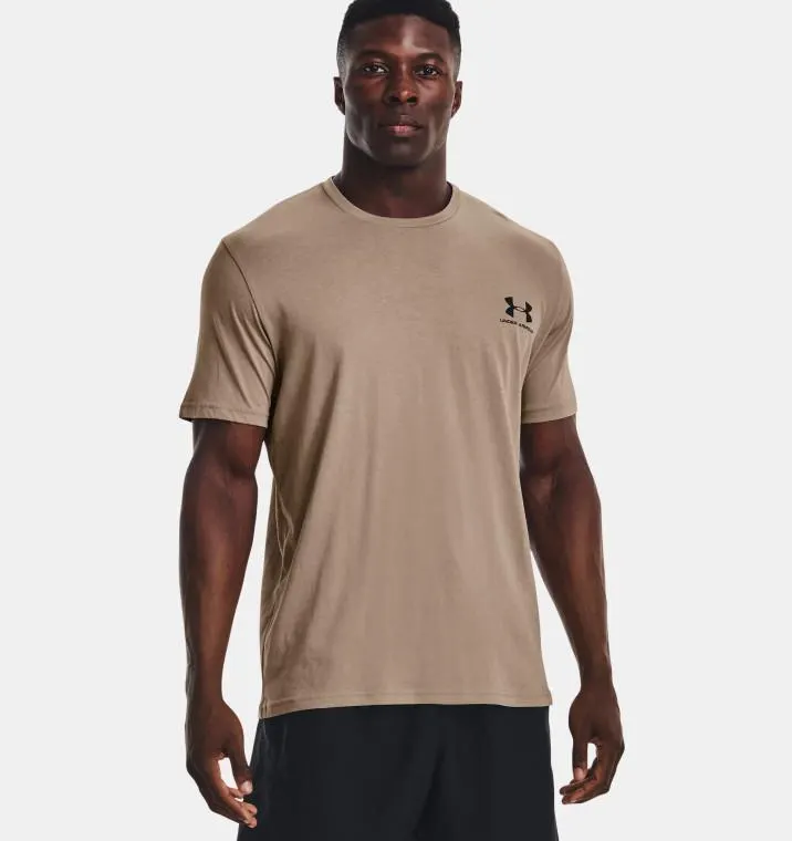 Under Armour® Mens Sportsstyle Left Chest Short Sleeve Tee Sahara/Black