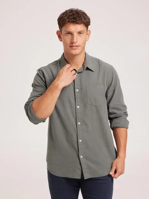 Just Jeans Long Sleeve Vintage Linen Blend Shirt