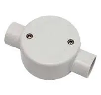 Conduit Box 25mm 2Way Circ Grey