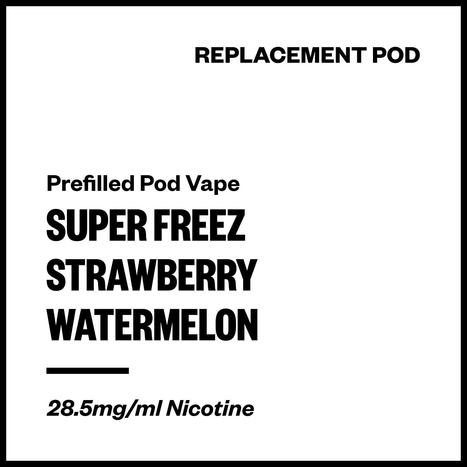 Super Freez Tesla Bar - Strawberry Watermelon (Replacement Pod)