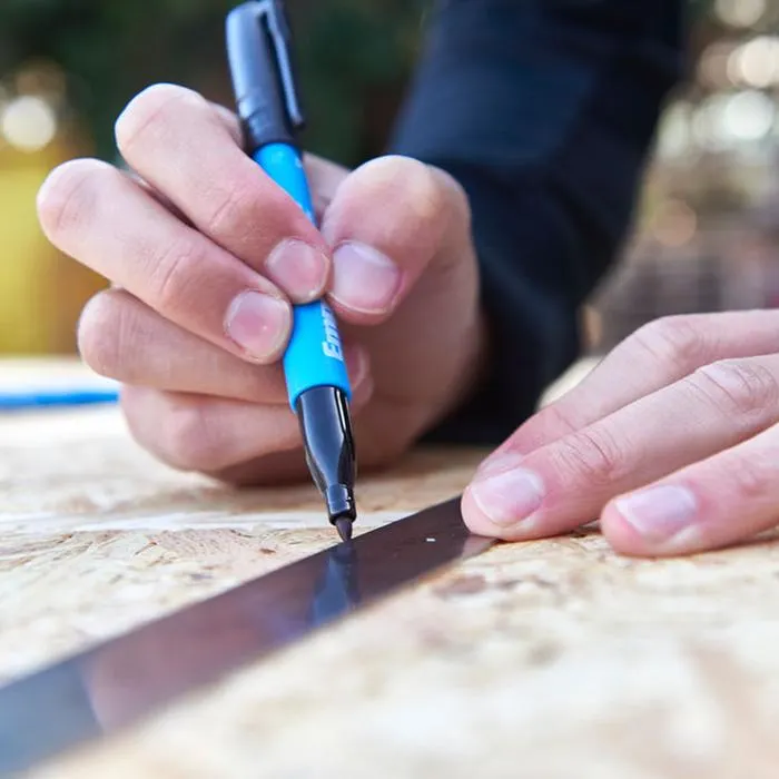 Empire Black Fine Tip Worksite Marker - 4 Pack