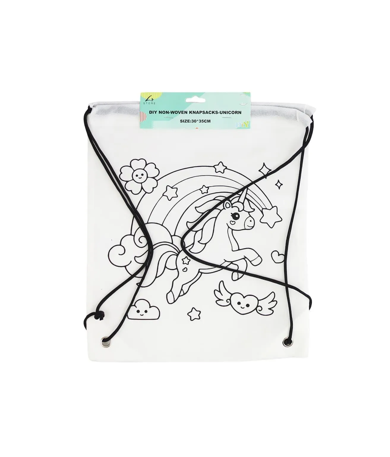 Unicorn DIY Non-Woven Knapsacks 30x35cm