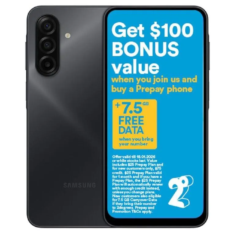 Samsung A17 4G 128GB with 2degrees SIM Bundle - Black