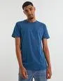 Organic Crew Neck Basic T Shirt in Majolica Blue