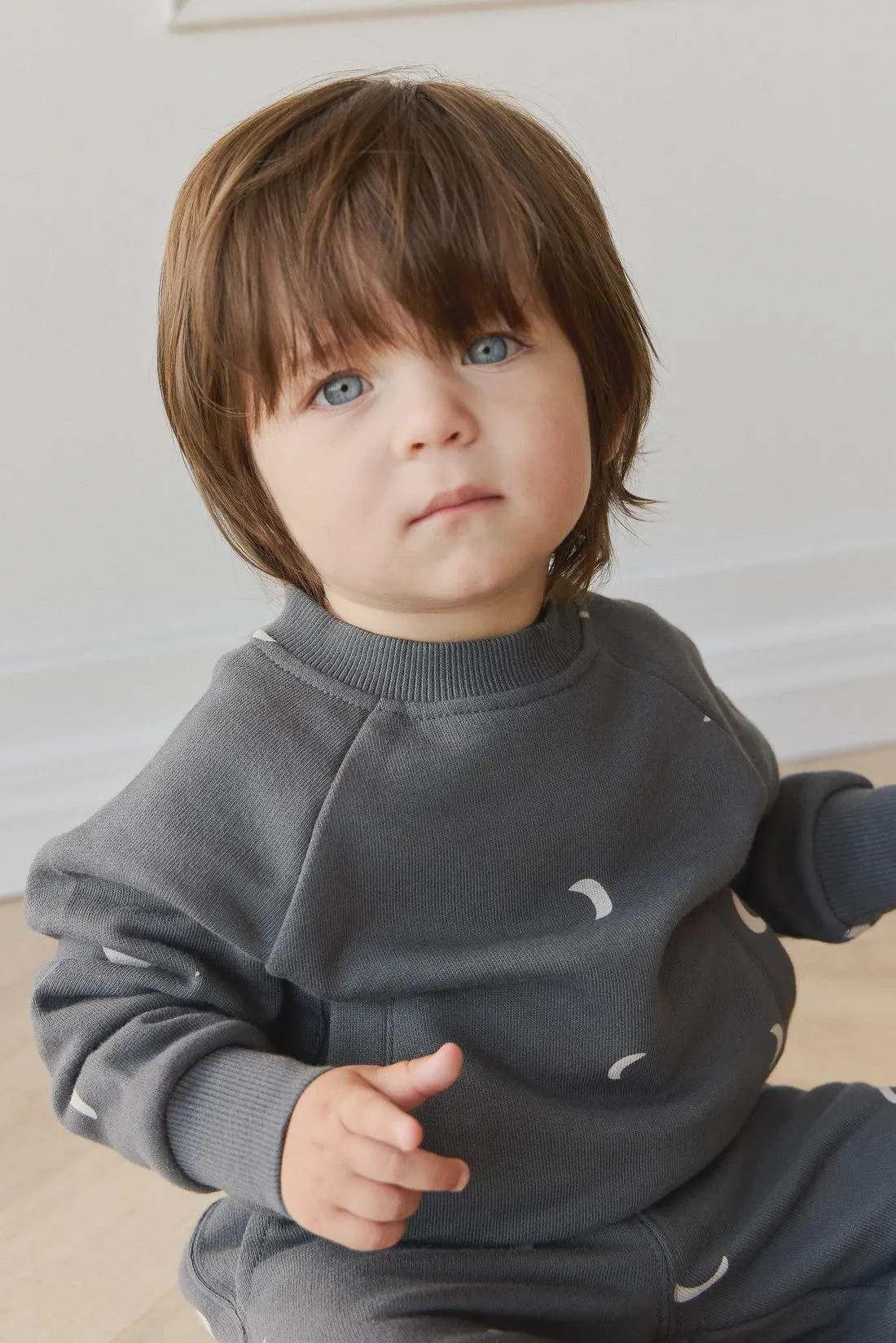 JAMIE KAY - ORGANIC COTTON HENRY SWEATSHIRT CRESCENT MOON ICELANDIC