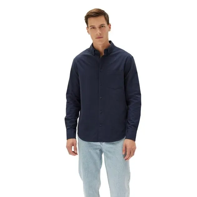 Assembly Label Seersucker Long Sleeve Shirt True Navy