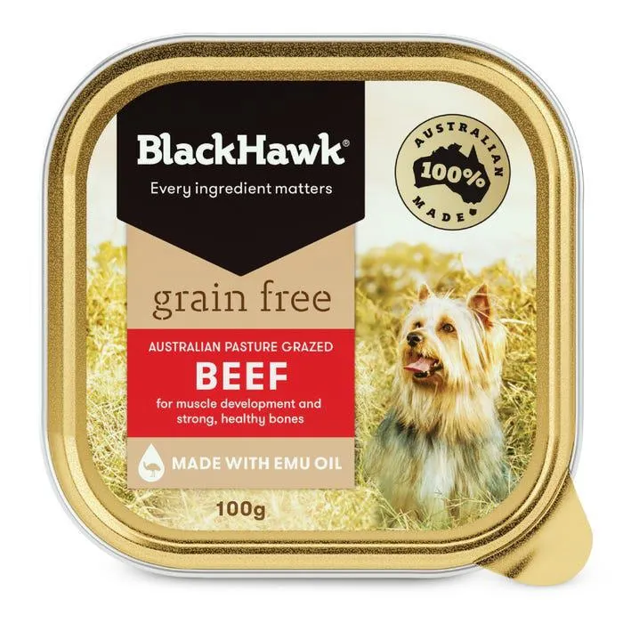 Black Hawk Beef Grain Free Dog Can 100g