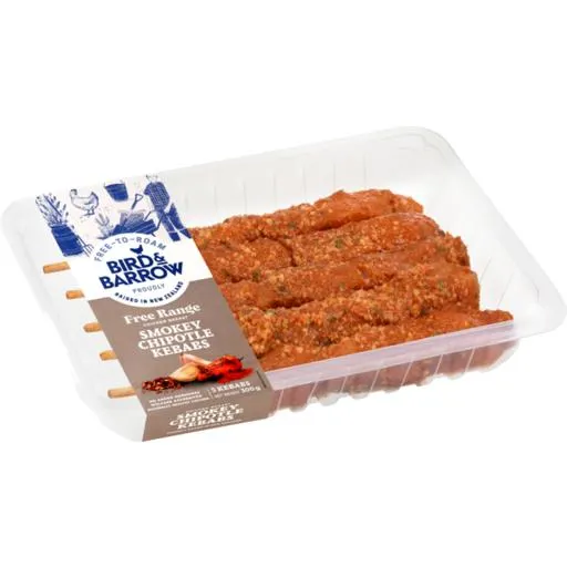 Bird & Barrow Chicken Free Range Kebab Smokey Chipotle 5 Pack