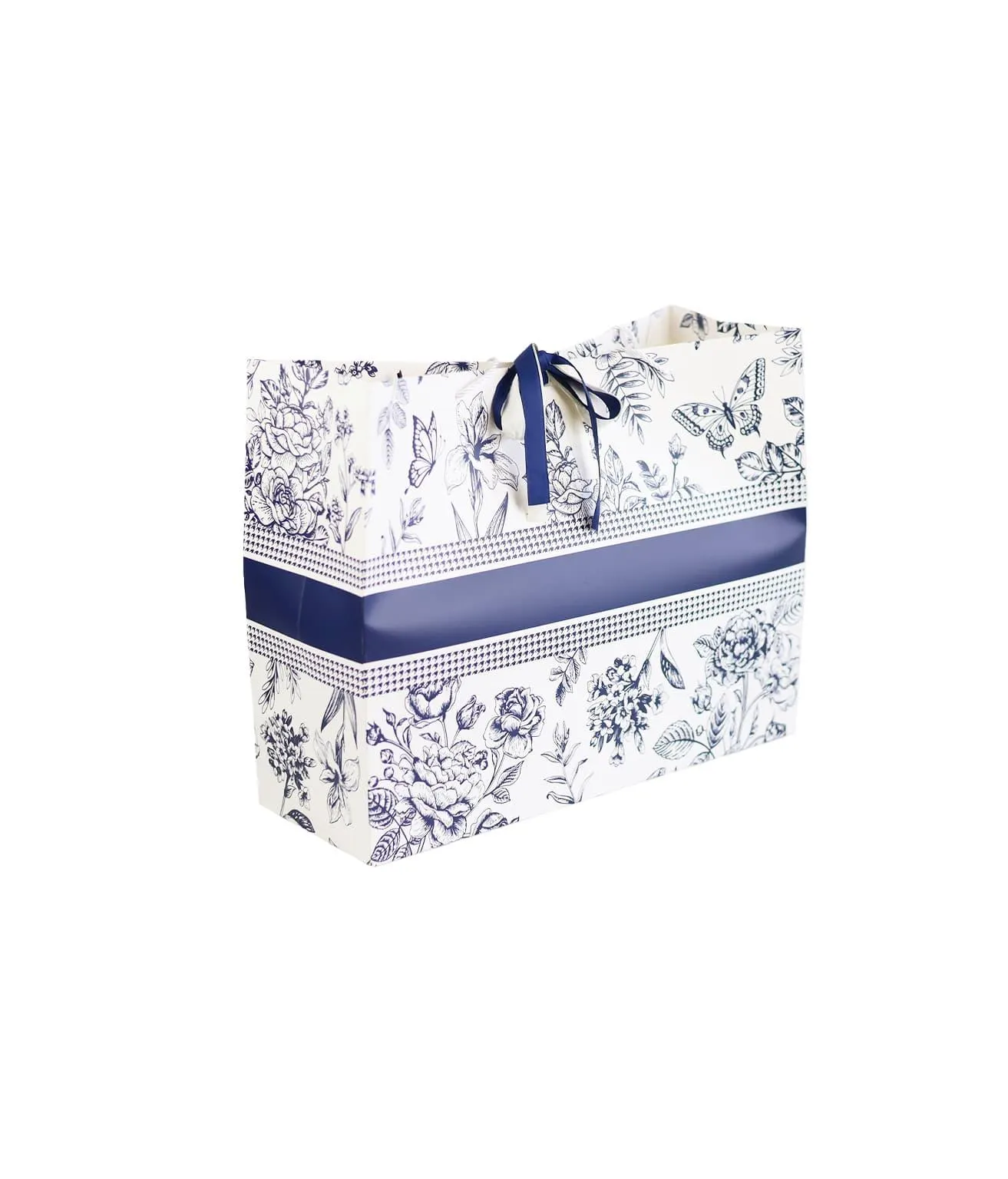 Extra Large Blue Paperboard Bag 40x18x50cm