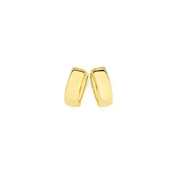9ct, 10mm Polished Huggie Earrings