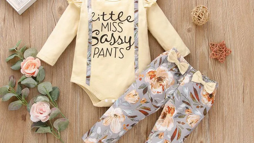 100% Cotton Baby Girl 3pcs Set