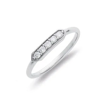 9ct White Gold, Diamond Ring TDW=.15ct
