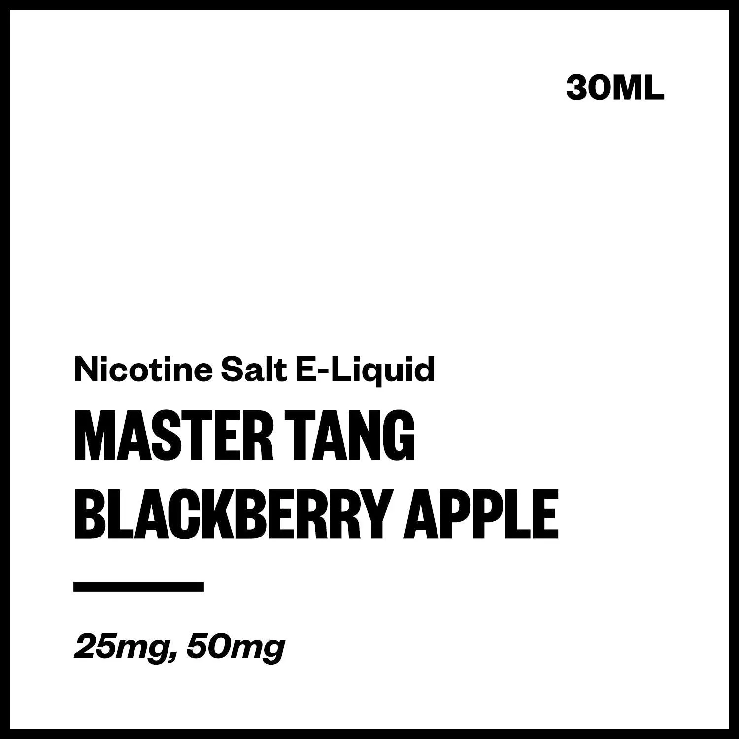 Master Tang - Blackberry Apple (Nic Salt E-Liquid 30ml)