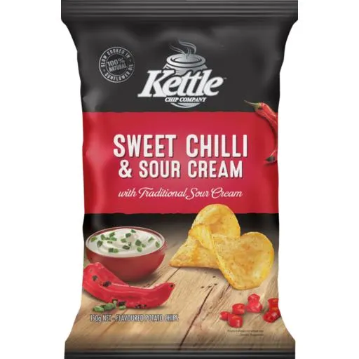 Kettle Chip Company Potato Chips Sweet Chilli & Sour Cream
