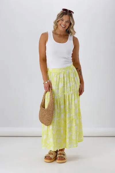 Shine On Label Sunflower Skirt Yellow...