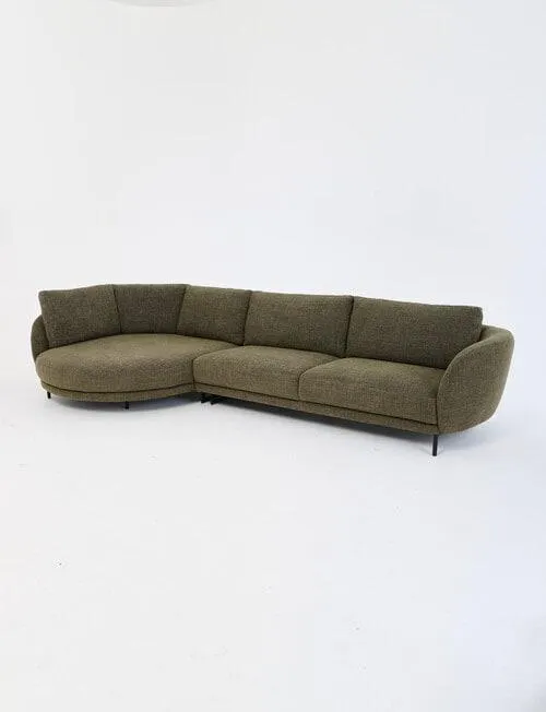 LUCA Milan Fabric 2.5 Seater Sofa with Left Hand Corner