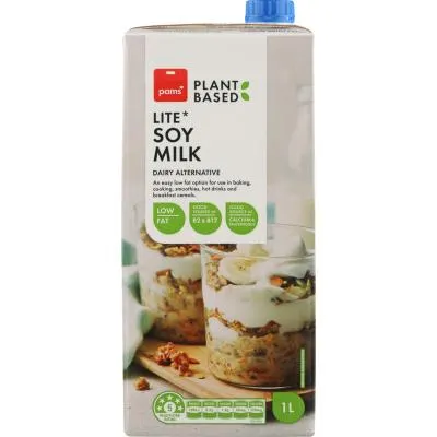 Pams Plant Based Lite Soy Milk