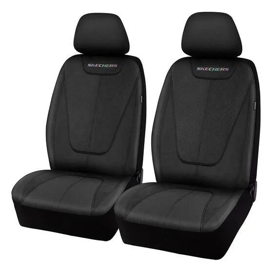 Skechers Goga Mat Seat Covers Black Adjustable Headrests Airbag Compatible 30SAB