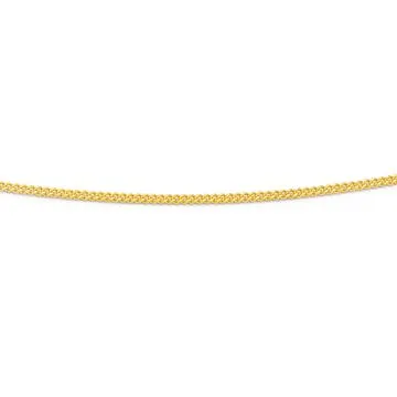 9ct, 50cm Fine Diamond Cut Curb Chain