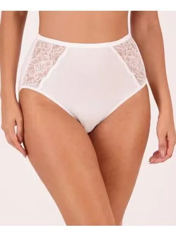 Women's Lace Side Full Briefs in White