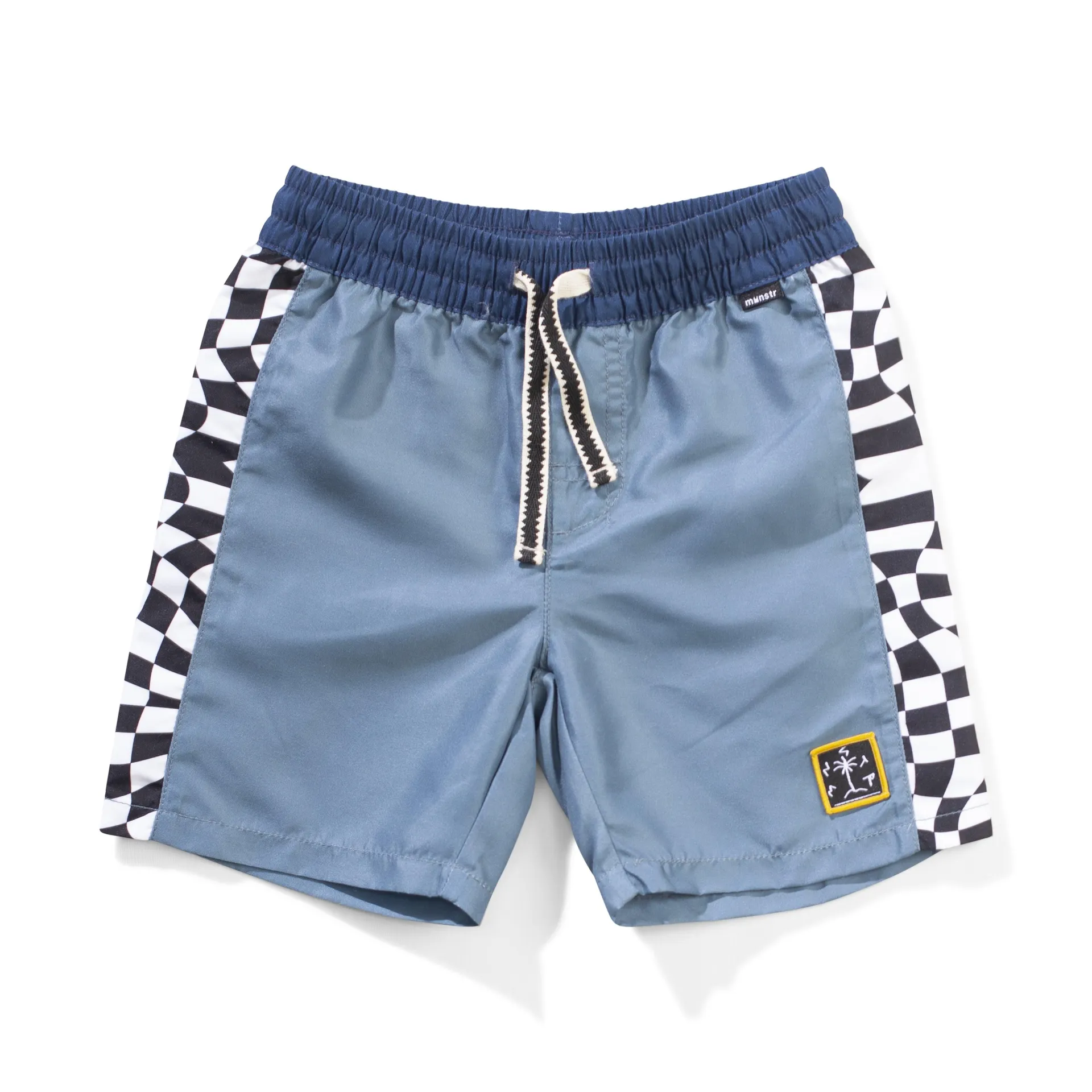 MUNSTER Checkdown Board Shorts Pale Blue