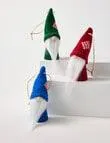 Christmas Shop Fabric Ornament, Gnome, Set of 3