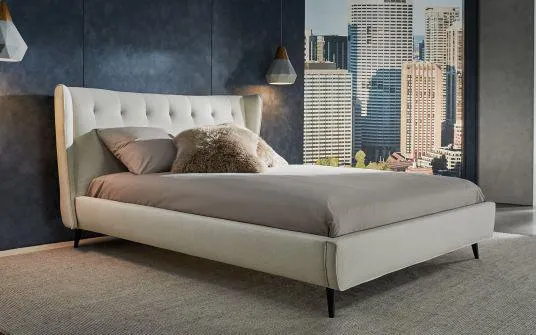 Elsie Queen Bedframe in Sunday Beige