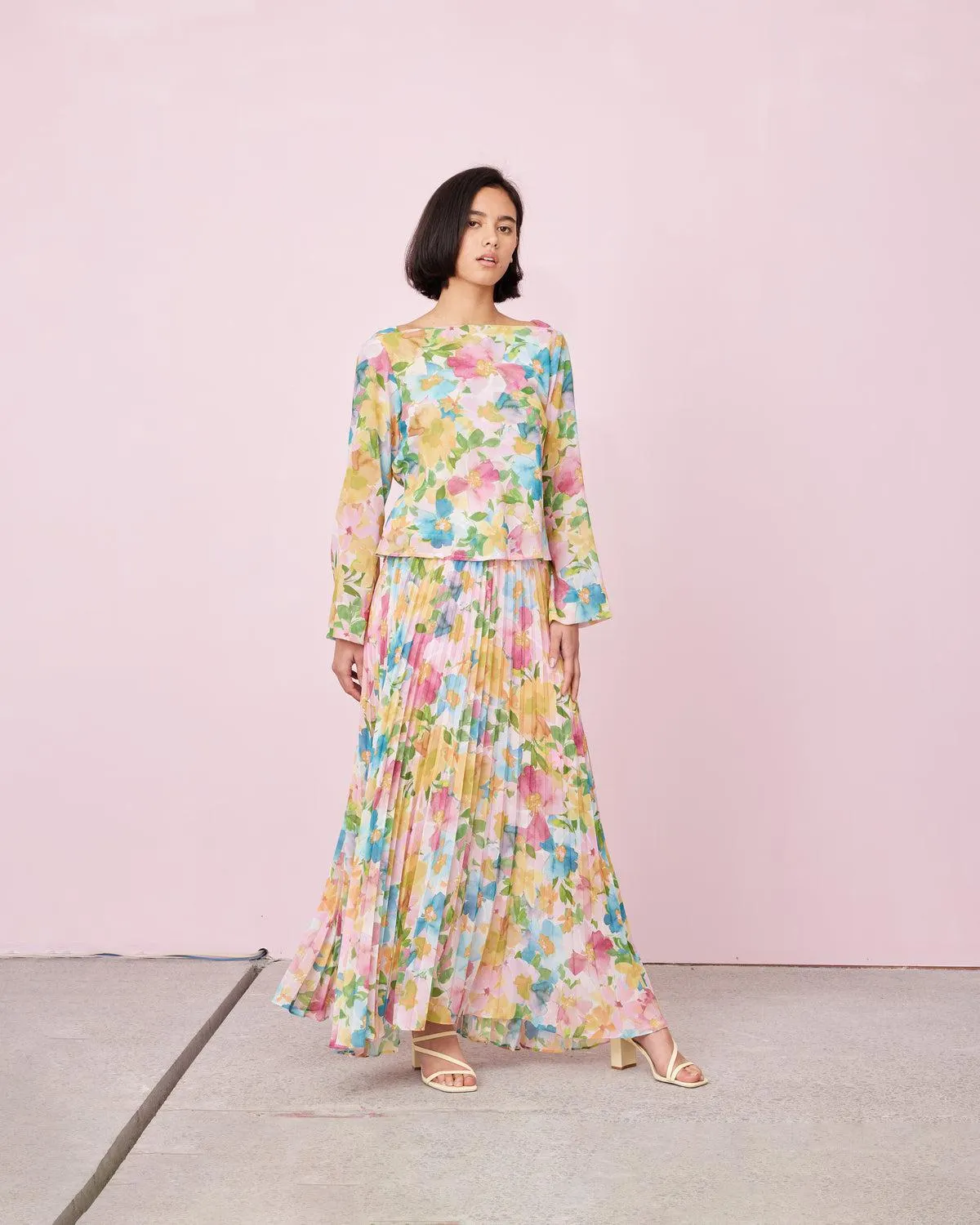 Firebird chiffon cowl top