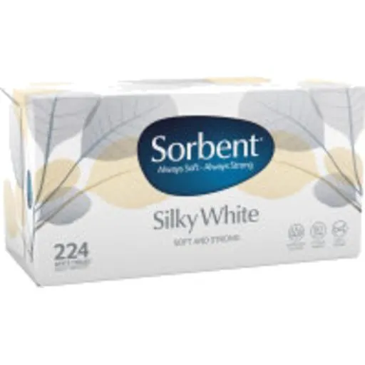 Sorbent Facial Tissues White Value 224 Pack