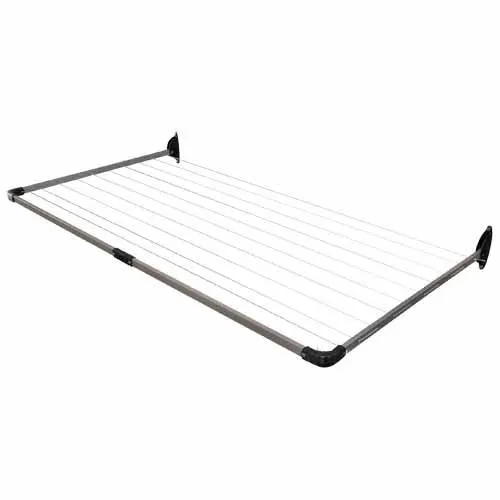 Devon Folding Clothesline Single Frame 24m Gunmetal Grey